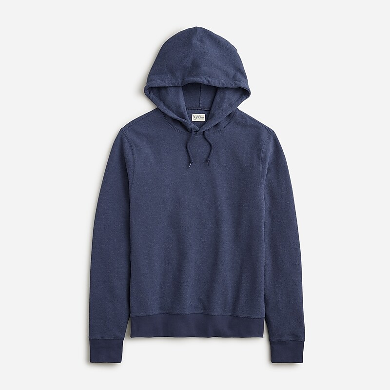 Darkest Indigo Single D J.Crew Textured sweater-tee hoodie | J.Crew Factory | PXAWQ5076