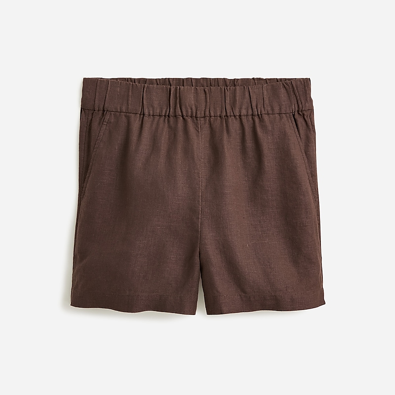 Deep Chocolate J.Crew Tropez short in linen | J.Crew Factory | GDBSE9453