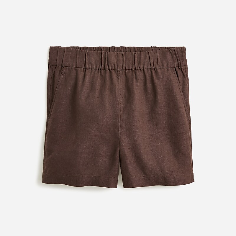 Deep Chocolate J.Crew Tropez short in striped linen | J.Crew Factory | RXYBL7390