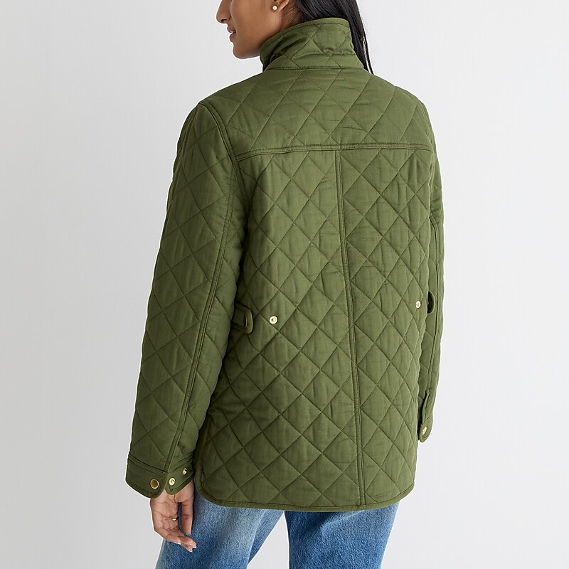 Deep Moss J.Crew New quilted downtown field jacket | J.Crew Factory | MWJCF2850