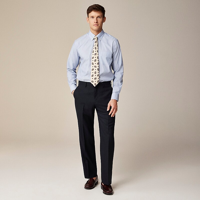 Deep Navy J.Crew Kenmare Relaxed-fit suit pant in Italian wool | J.Crew Factory | OJKXD2907