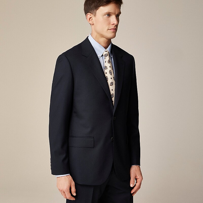 Deep Navy J.Crew Kenmare Relaxed-fit suit jacket in Italian wool | J.Crew Factory | BQFLG6304