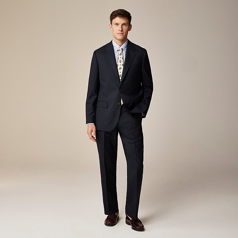 Deep Navy J.Crew Kenmare Relaxed-fit suit jacket in Italian wool | J.Crew Factory | BQFLG6304