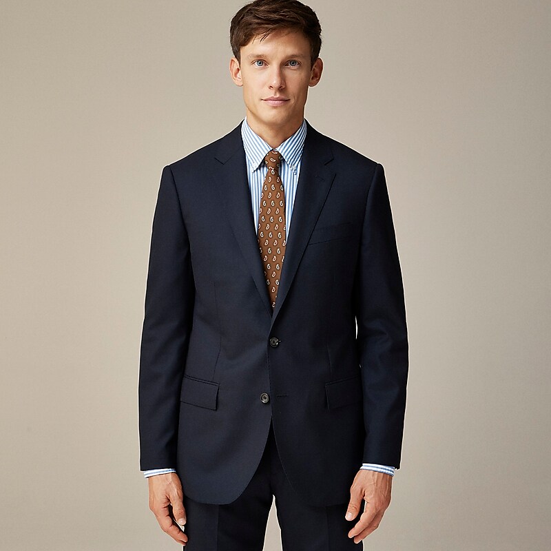 Deep Navy J.Crew Ludlow Slim-fit suit jacket with double vent in Italian wool | J.Crew Factory | AWMIY7310