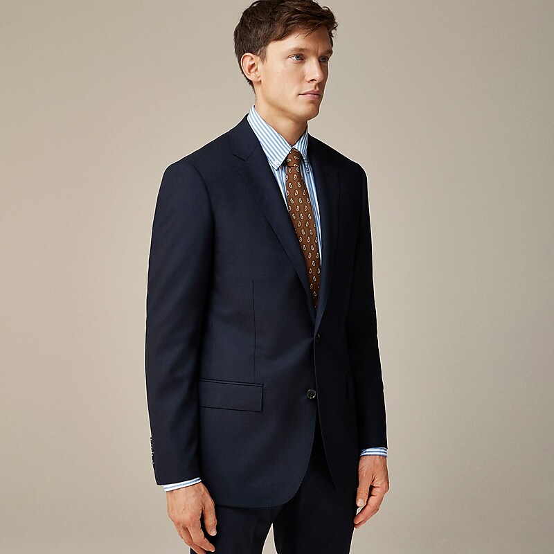 Deep Navy J.Crew Ludlow Slim-fit suit jacket with double vent in Italian wool | J.Crew Factory | AWMIY7310