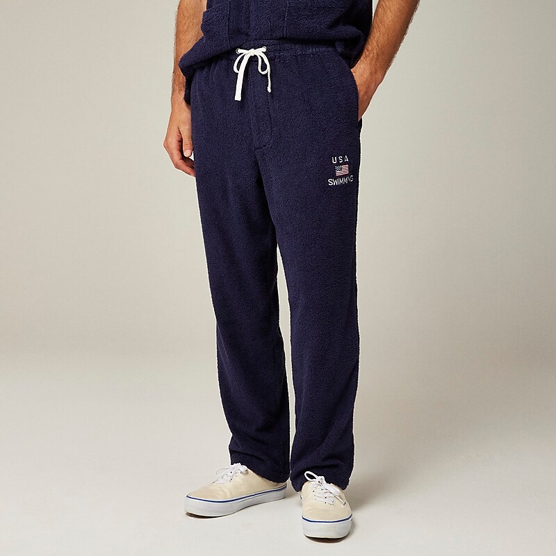 Deep Navy J.Crew Pre-order Limited-edition USA Swimming® X J.Crew terry cloth pant | J.Crew Factory | HTYPA5267