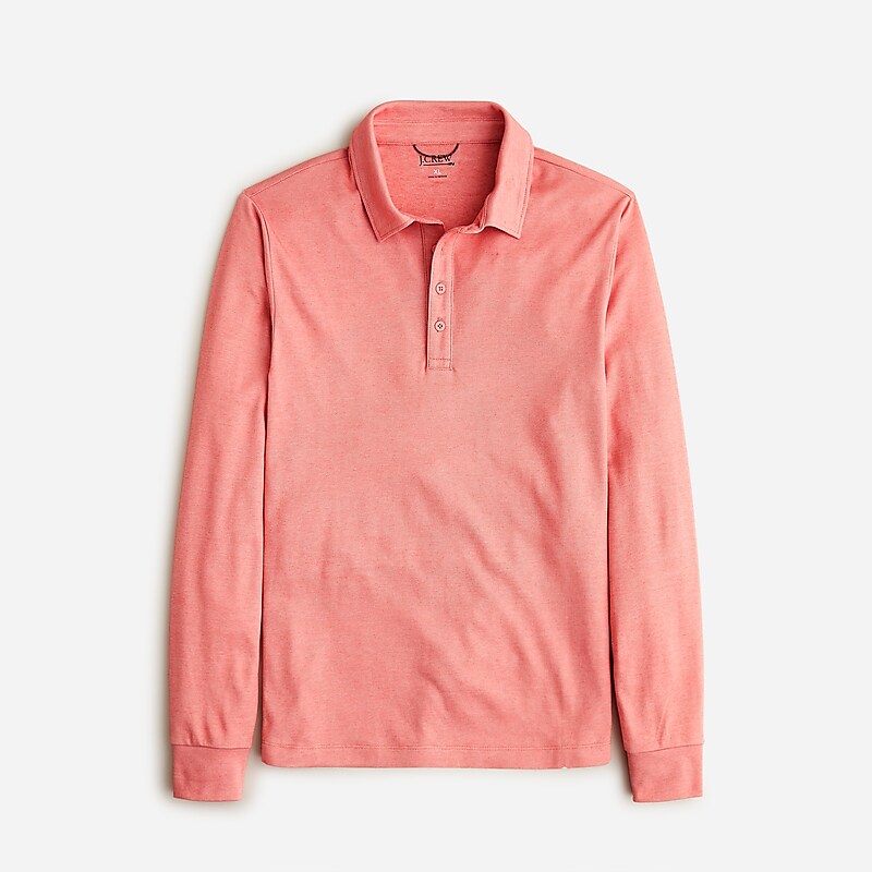 Dusty Barn J.Crew Long-sleeve performance polo shirt with COOLMAX® technology | J.Crew Factory | EMRUT0843