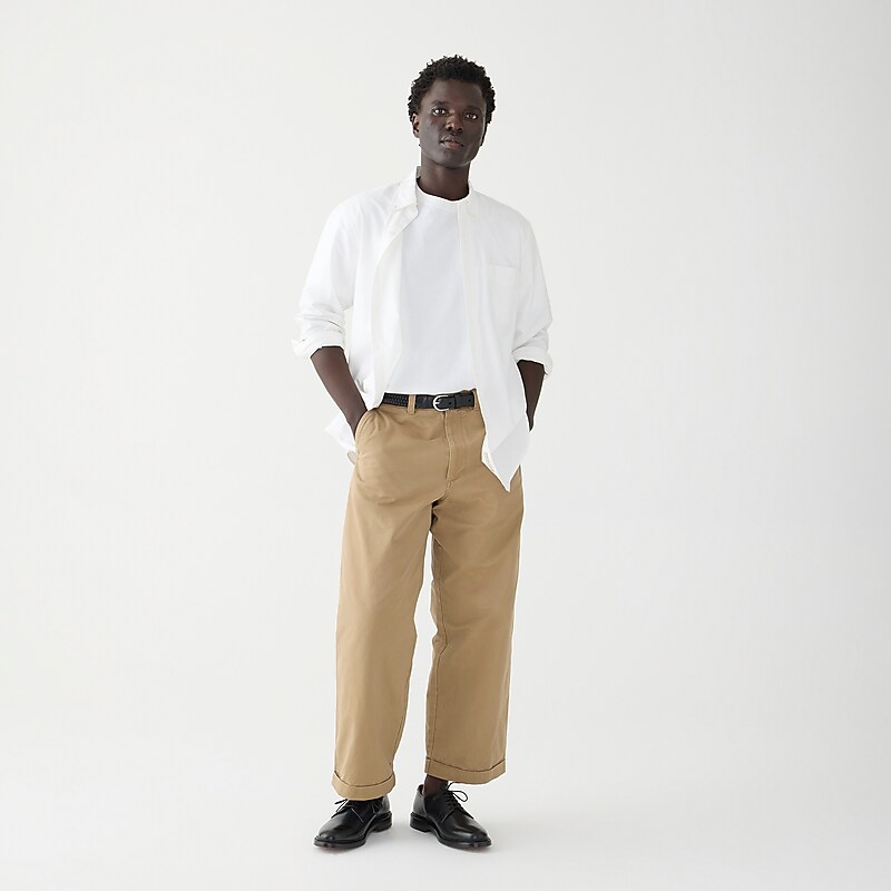 Dusty Khaki J.Crew Giant-fit chino pant | J.Crew Factory | YVFKR7865