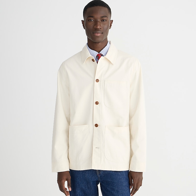 Ecru J.Crew Wallace & Barnes lightweight twill chore jacket | J.Crew Factory | TLEIR8134