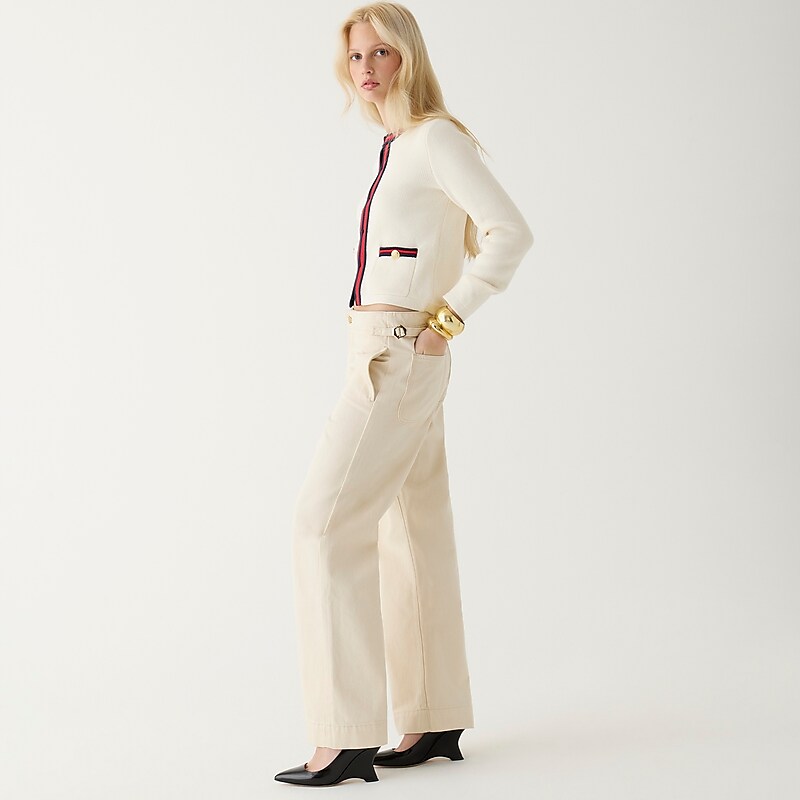 Ecru Wash J.Crew Point Sur side-tab trouser | J.Crew Factory | NCVYL6275