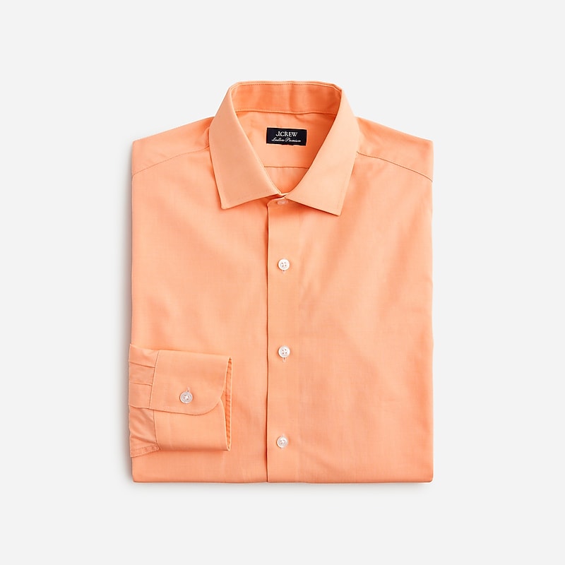 Ed Check Orange White J.Crew Ludlow Premium fine cotton dress shirt | J.Crew Factory | OKRLC5706