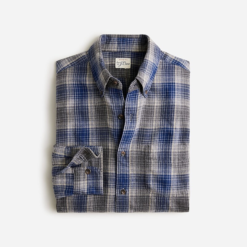 Elie Grey Navy J.Crew Brushed twill shirt | J.Crew Factory | GEWCM4837