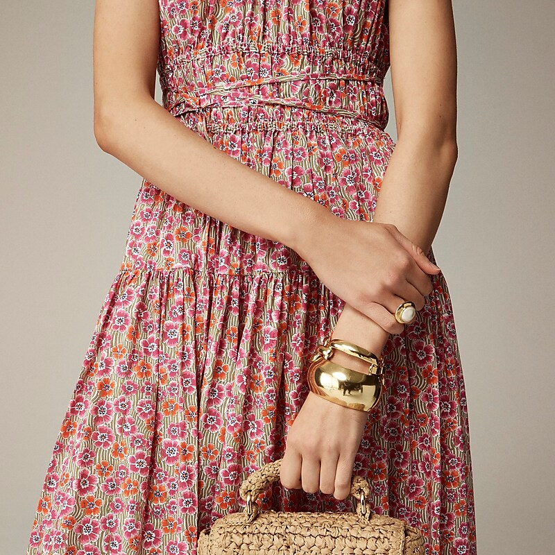 Ellie Ruth Pink J.Crew Tie-waist halter dress in Liberty® Ellie fabric | J.Crew Factory | QIPEW0569