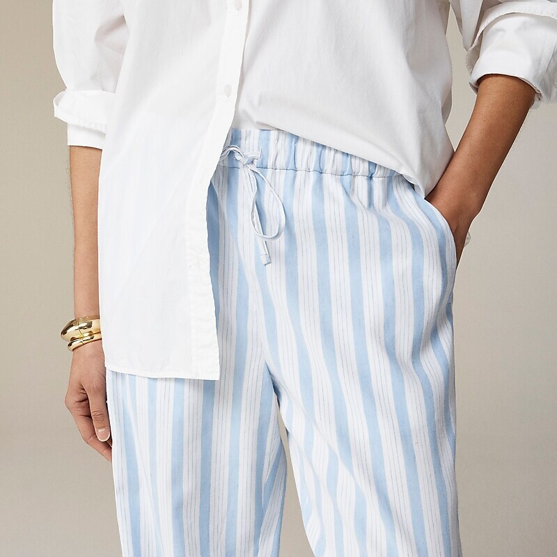 Ellsworth Stripe J.Crew Soleil pant in striped linen blend | J.Crew Factory | DEZJY4167