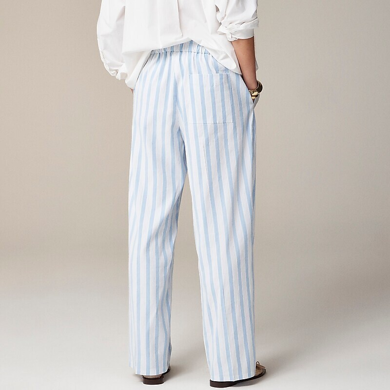 Ellsworth Stripe J.Crew Soleil pant in striped linen blend | J.Crew Factory | DEZJY4167