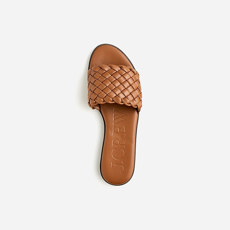 English Saddle J.Crew Georgina woven sandals in metallic leather | J.Crew Factory | QEAGS8570