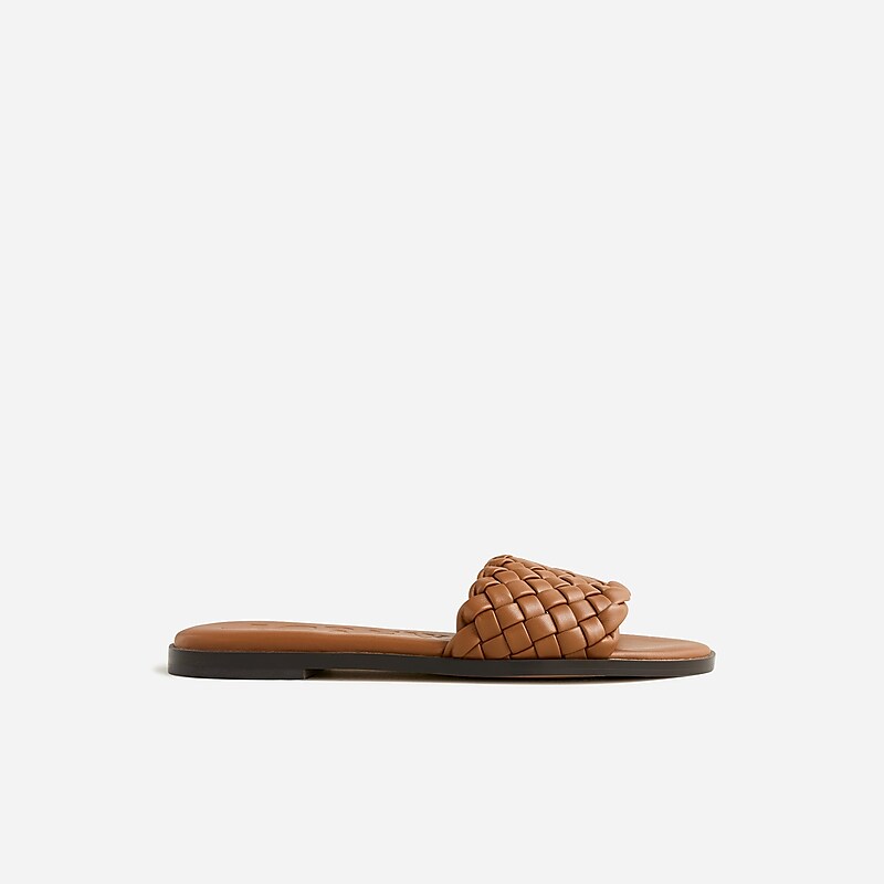 English Saddle J.Crew Georgina woven sandals in metallic leather | J.Crew Factory | QEAGS8570