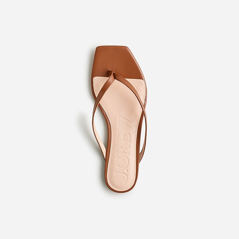 English Saddle J.Crew New Capri thong sandals in snake-embossed leather | J.Crew Factory | UQTEC5418