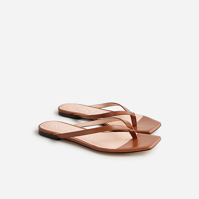 English Saddle J.Crew New Capri thong sandals in snake-embossed leather | J.Crew Factory | UQTEC5418