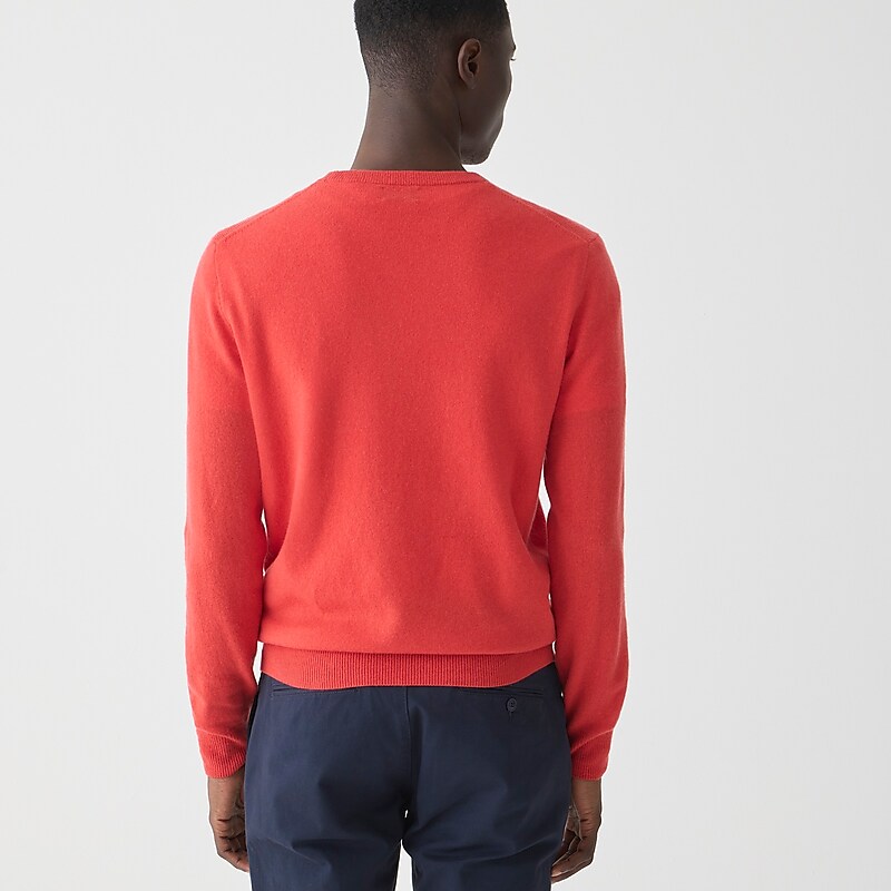 Faded Hibiscus J.Crew Cashmere jacquard crewneck sweater | J.Crew Factory | LEGHF2506