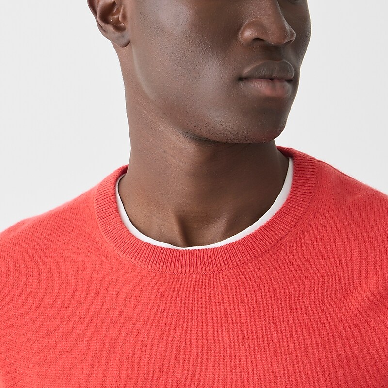 Faded Hibiscus J.Crew Cashmere jacquard crewneck sweater | J.Crew Factory | LEGHF2506