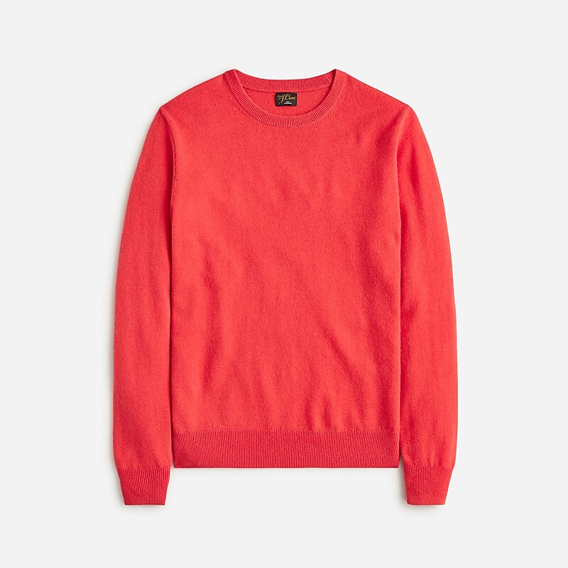 Faded Hibiscus J.Crew Cashmere jacquard crewneck sweater | J.Crew Factory | LEGHF2506