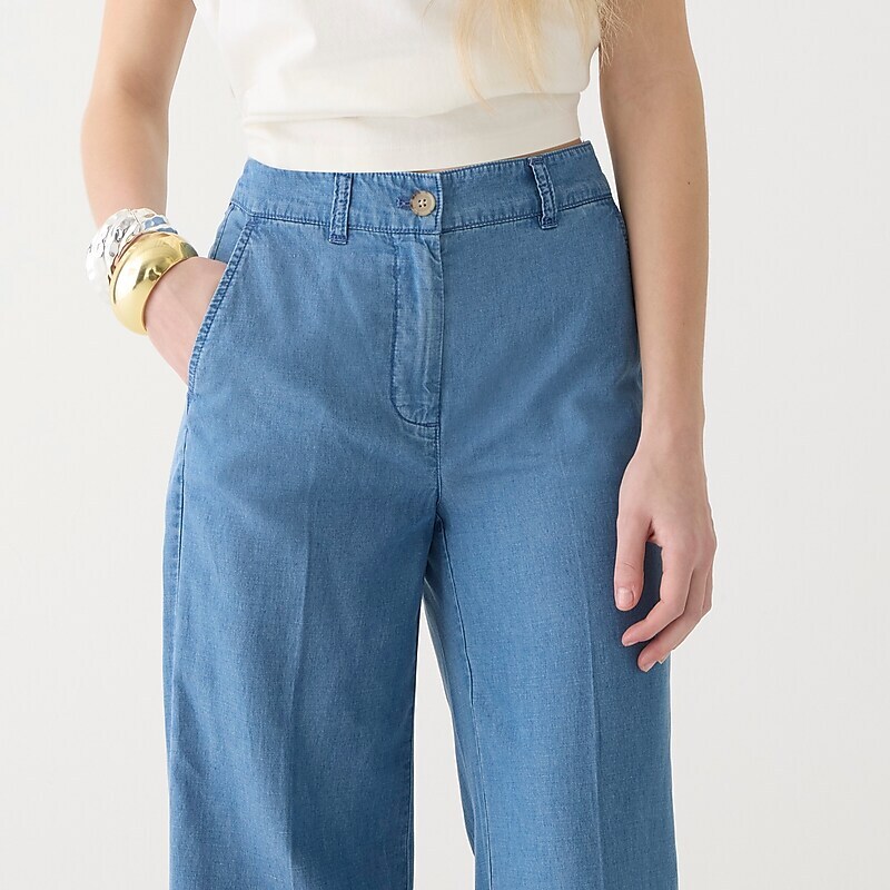 Fairlakes Wash J.Crew Carolina flare chambray pant | J.Crew Factory | ETUNF7495