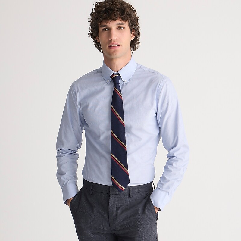 Fairweather Blue J.Crew Ludlow Premium fine cotton dress shirt with button-down collar | J.Crew Factory | YHNCX6095