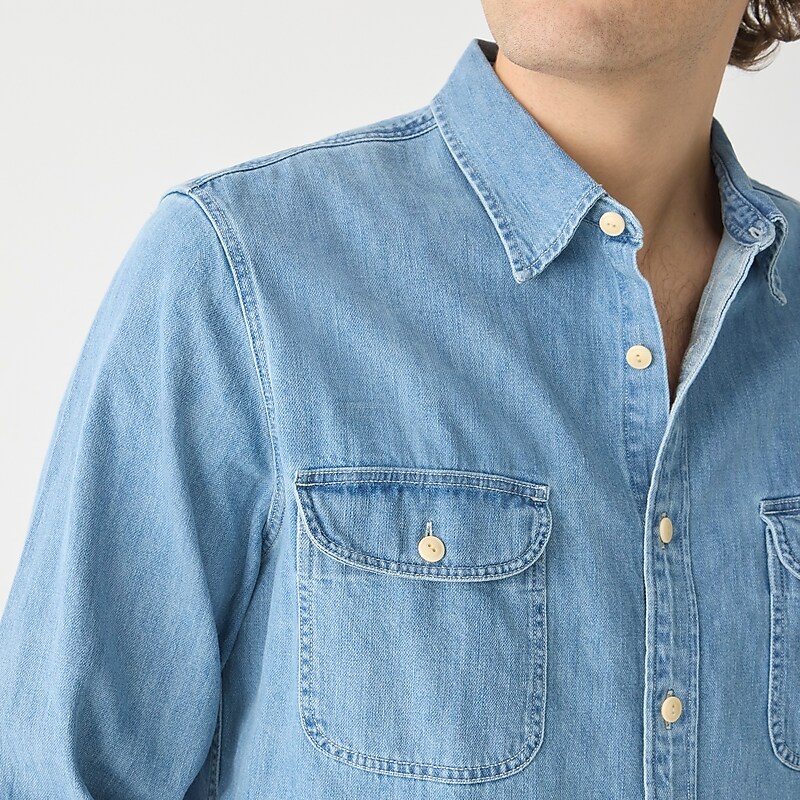 Five Year Denim Wash J.Crew Midweight denim workshirt | J.Crew Factory | MKJHP1743