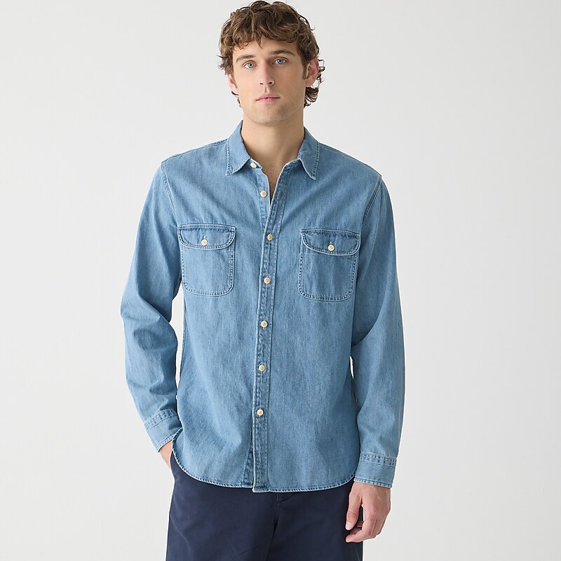 Five Year Denim Wash J.Crew Midweight denim workshirt | J.Crew Factory | MKJHP1743