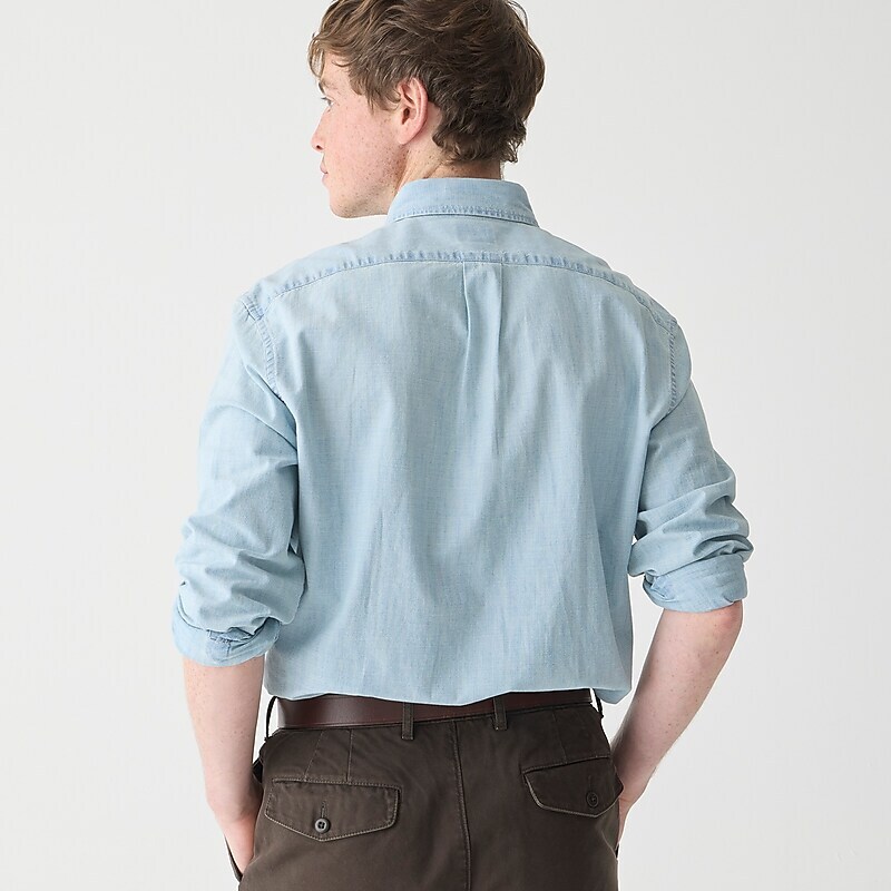 Five Year Wash J.Crew Organic cotton chambray shirt in five-year wash | J.Crew Factory | SOZKU2931