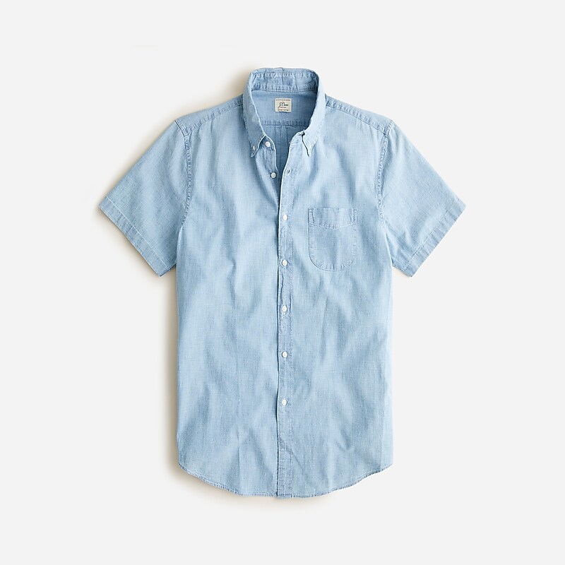 Five Year Wash J.Crew Short-sleeve indigo organic chambray shirt | J.Crew Factory | WOIAT0791