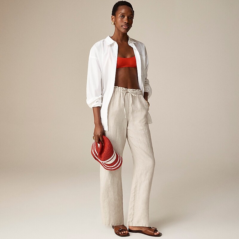 Flax J.Crew Soleil pant in linen | J.Crew Factory | ZSLCM8562