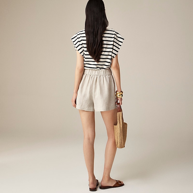 Flax J.Crew Tropez short in striped linen | J.Crew Factory | GQEUF4570