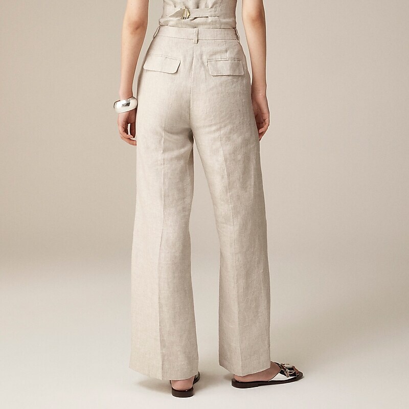 Flax J.Crew Wide-leg essential pant in linen | J.Crew Factory | YBJHV4176