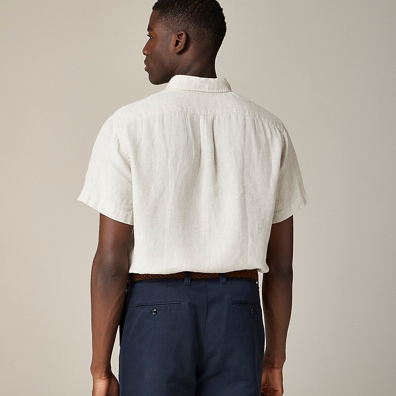 Flax Linen Yd J.Crew Short-sleeve Baird McNutt Irish linen shirt | J.Crew Factory | RAXBZ7104