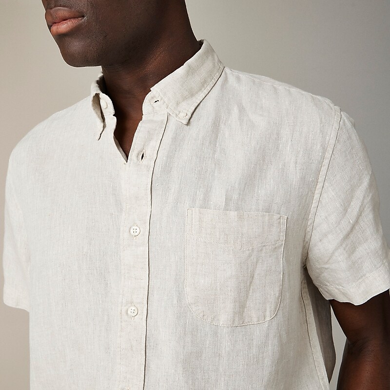 Flax Linen Yd J.Crew Short-sleeve Baird McNutt Irish linen shirt | J.Crew Factory | RAXBZ7104