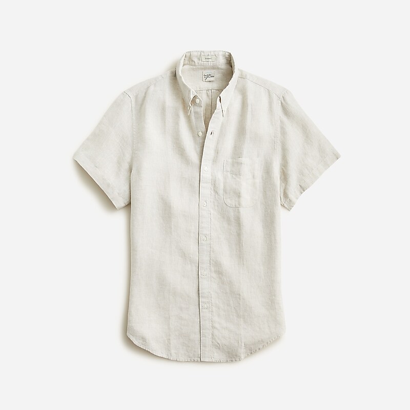 Flax Linen Yd J.Crew Short-sleeve Baird McNutt Irish linen shirt | J.Crew Factory | RAXBZ7104