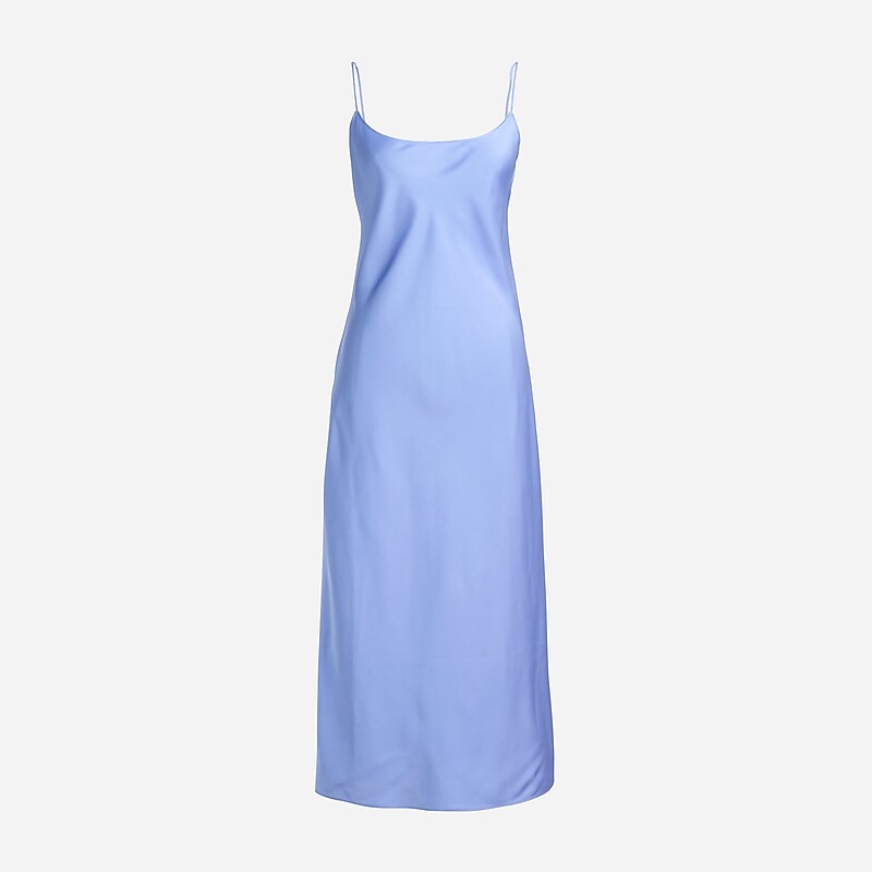 French Blue J.Crew Gwyneth slip dress luster charmeuse | J.Crew Factory | DTXLS4628