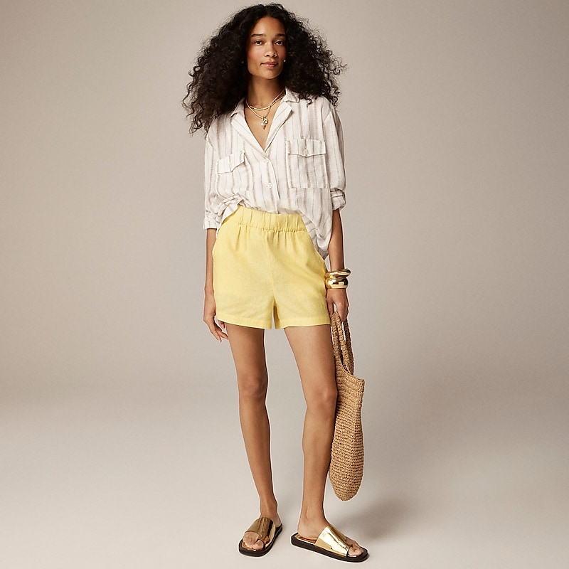 Fresh Lemon J.Crew Tropez short in linen | J.Crew Factory | CKRWF3729