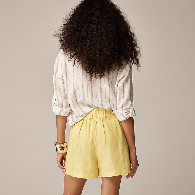 Fresh Lemon J.Crew Tropez short in striped linen | J.Crew Factory | CWUTZ1362