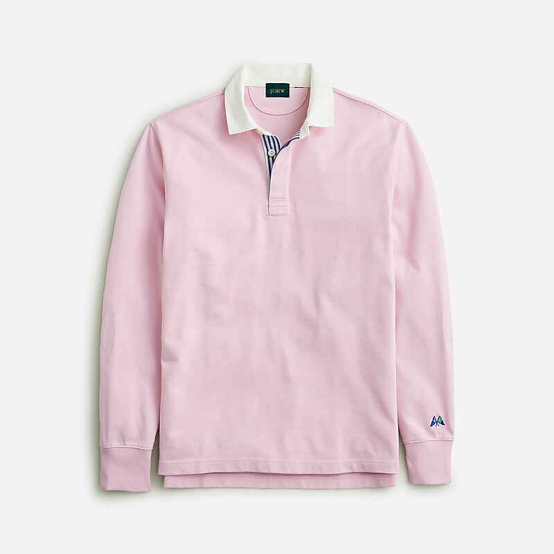 Frosty Lavender J.Crew Rugby shirt with striped placket | J.Crew Factory | NEPFI3065