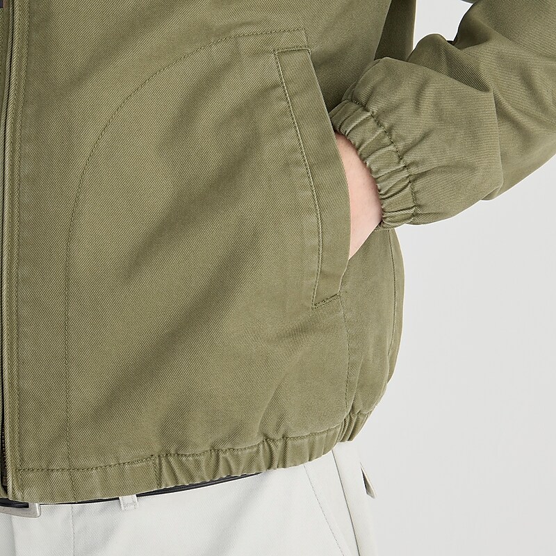 Frosty Olive J.Crew Harrington jacket in cotton twill | J.Crew Factory | FTRCS8791