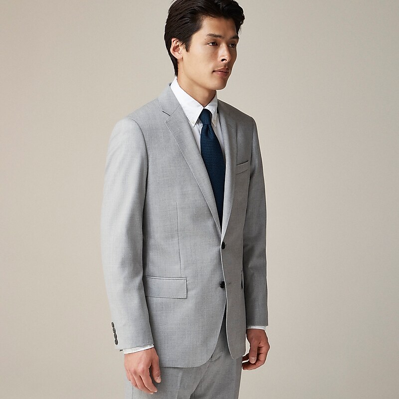 Geyser Grey J.Crew Ludlow Slim-fit suit jacket with double vent in Italian wool | J.Crew Factory | FXWMC6908