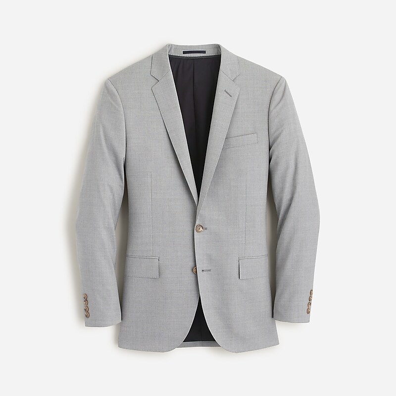 Geyser Grey J.Crew Ludlow Slim-fit suit jacket with double vent in Italian wool | J.Crew Factory | FXWMC6908