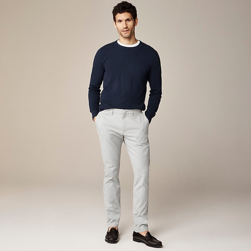 Gray White Oxford J.Crew 484 Slim-fit tech oxford pant | J.Crew Factory | SGDMR8204