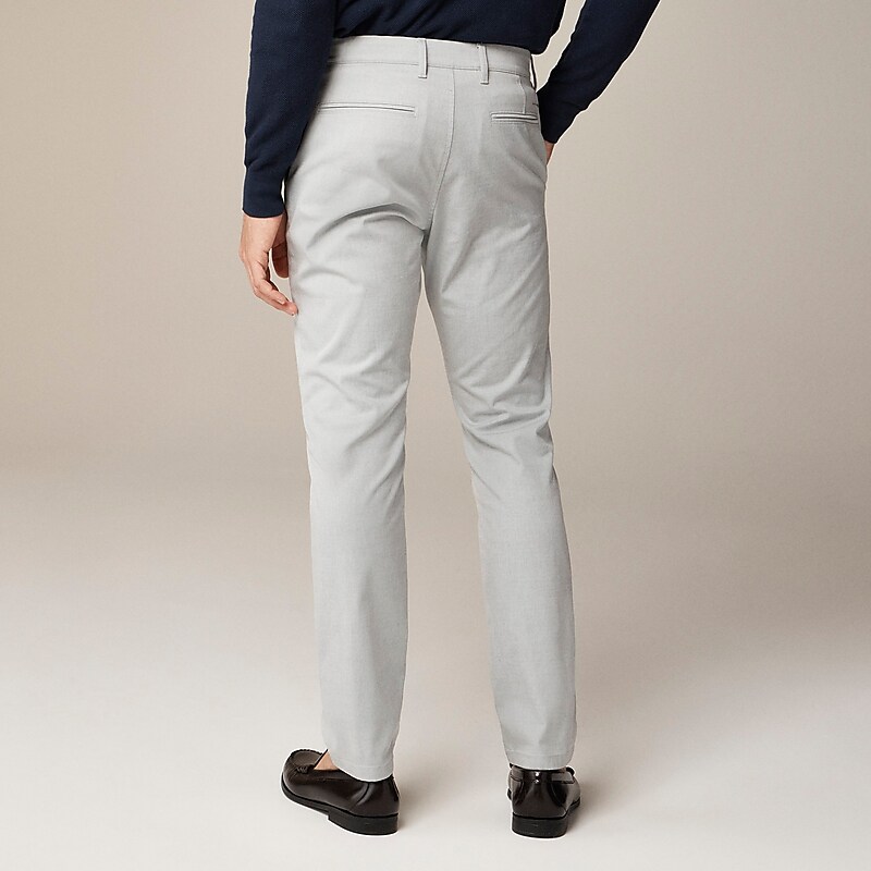 Gray White Oxford J.Crew 484 Slim-fit tech oxford pant | J.Crew Factory | SGDMR8204