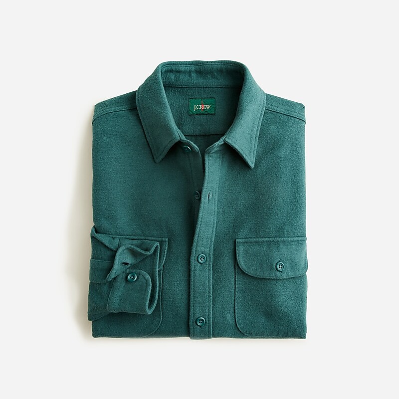 Green Chamois J.Crew Heavyweight chamois workshirt | J.Crew Factory | ZNGIA3197