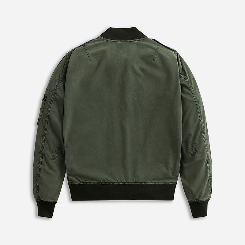 Green J.Crew Alpha Industries® L-2B rip-and-repair flight jacket | J.Crew Factory | LPDVO4326