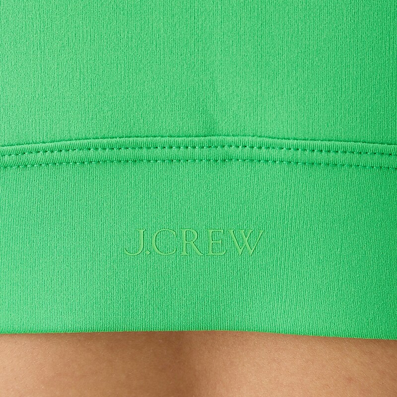 Green J.Crew CloudStretch deep V-neck sports bra in checkerboard | J.Crew Factory | DNLRI4592